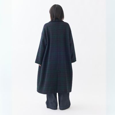 ループチェックメルトンロングコート | GRANDMA MAMA DAUGHTER (Women
