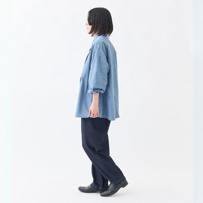 8OZデニム 1タックパンツ | GRANDMA MAMA DAUGHTER (Women