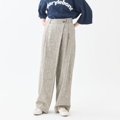 ＜GRANDMA MAMA DAUGHTER (Women)＞スラブネップツイードラップ風パンツ