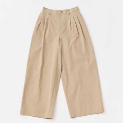 GRANDMA MAMA DAUGHTER (Women)/グランマ ママ ドーター C/N ピーチ3タックワイドパンツ 301BEIGE パンツ・ズボン【三越伊勢丹/公式】