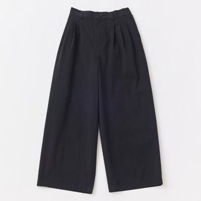 GRANDMA MAMA DAUGHTER (Women)/グランマ ママ ドーター C/N ピーチ3タックワイドパンツ 201BLACK パンツ・ズボン【三越伊勢丹/公式】