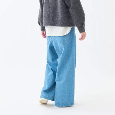 10ozデニムタックワイドパンツ | GRANDMA MAMA DAUGHTER