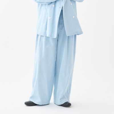 インディゴオックス3タックワイドパンツ | GRANDMA MAMA DAUGHTER
