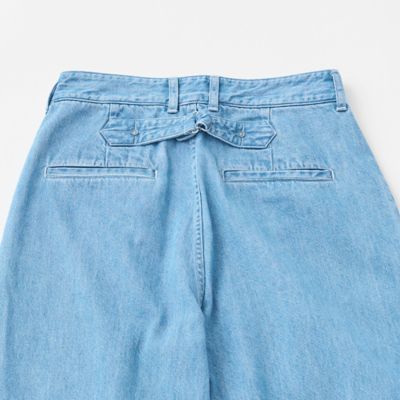 10OZデニム尾錠付きコクーンパンツ | GRANDMA MAMA DAUGHTER