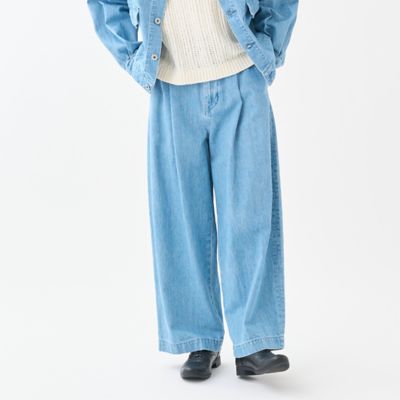 10OZデニム尾錠付きコクーンパンツ | GRANDMA MAMA DAUGHTER