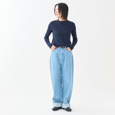 12OZデニムワイドストレート5ポケットパンツ | GRANDMA MAMA