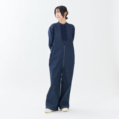 9．5ozデニムVネックオーバーオール | GRANDMA MAMA DAUGHTER