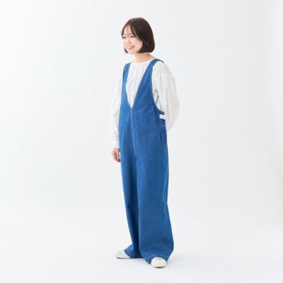 【新品 /未使用】GRANDMAMAMA DAUGHTER 大人のオーバーオール 9．5ozデニムVネックオーバーオール | GRANDMA MAMA DAUGHTER