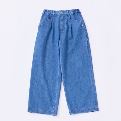10OZデニム1タックワイドパンツ | GRANDMA MAMA DAUGHTER (Women