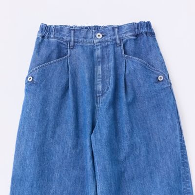 10OZデニム1タックワイドパンツ | GRANDMA MAMA DAUGHTER (Women