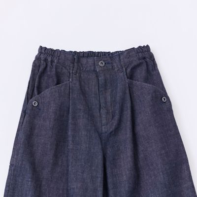 10OZデニム1タックワイドパンツ | GRANDMA MAMA DAUGHTER (Women