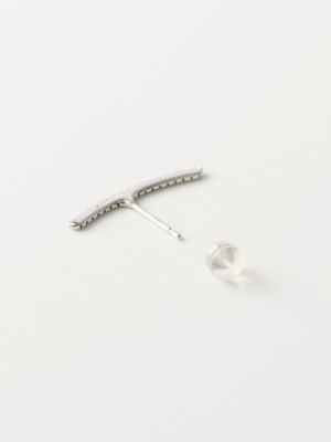 GOSSAMER ステープル ダイヤモンド ピアス