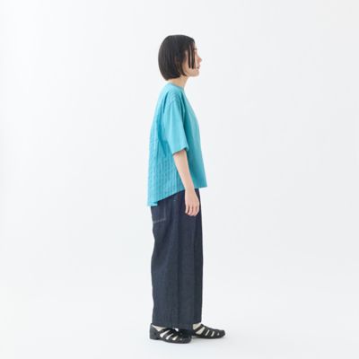 カラミストライプ切替カットソー