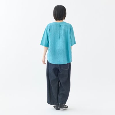 カラミストライプ切替カットソー
