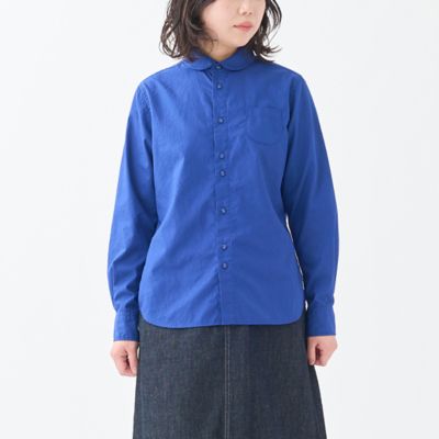 未使用級 グランマママドーター♡ウール混 2way シャツワンピース 開襟 紺 未使用級 グランマママドーター♡ウール混 2way シャツワンピース 開襟