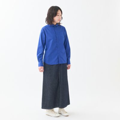 リンクルワッシャーラウンドカラーシャツ