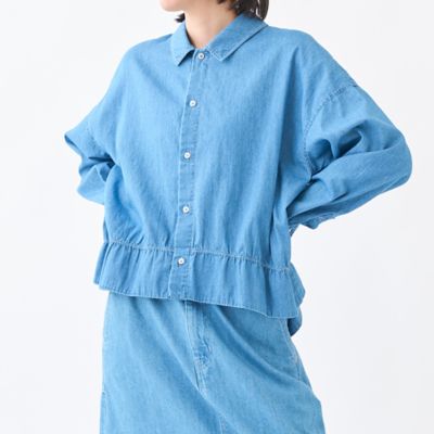 ミルクママ　オーダーファルダ 4．5ozデニムフリルヘムシャツ | GRANDMA MAMA DAUGHTER