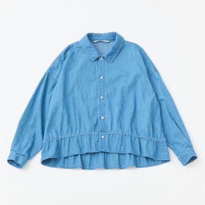 ミルクママ　オーダーファルダ 4．5ozデニムフリルヘムシャツ | GRANDMA MAMA DAUGHTER