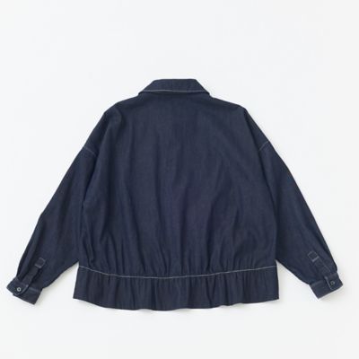 4．5ozデニムフリルヘムシャツ | GRANDMA MAMA DAUGHTER (Women