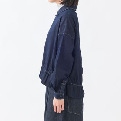 4．5ozデニムフリルヘムシャツ | GRANDMA MAMA DAUGHTER (Women 