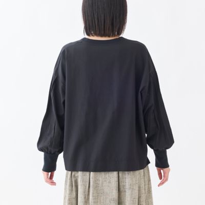 ボリュームスリーブリブネックシャツ | GRANDMA MAMA DAUGHTER