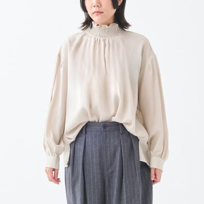 ＜GRANDMA MAMA DAUGHTER (Women)＞シャーリングネックブラウス