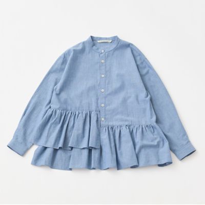 シャンブレーアシメフリルチュニック | GRANDMA MAMA DAUGHTER (Women