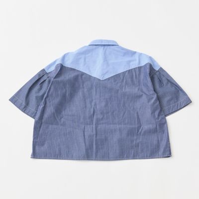 新品 24年 グランマママドーター ハケメシャンブレーショートシャツ 2 新品 24年 GRANDMA MAMA DAUGHTER グランマママドーター ハケメ