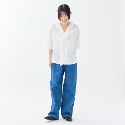 店舗用品 sakuramama オープンカラーフリルシャツ | GRANDMA MAMA DAUGHTER (Women