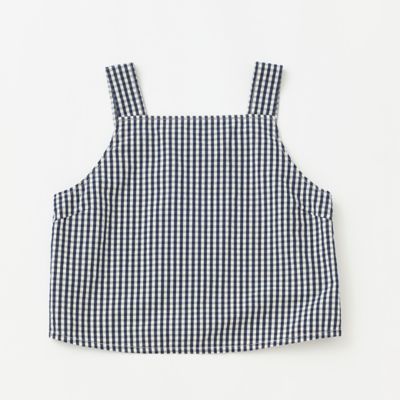 ＜GRANDMA MAMA DAUGHTER (Women)＞コットンキュプラギンガムビスチェ