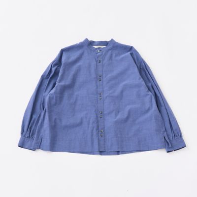 2025年 グランマママドーター　ノーカラーシャツ2枚セット定価　24,200円 スタンドカラーシアーシャツ | GRANDMA MAMA DAUGHTER (Women