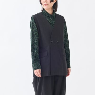 ＜GRANDMA MAMA DAUGHTER (Women)＞Ｃ／Ｎ　ピーチダブルブレストジレ