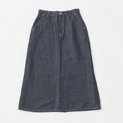 ＜GRANDMA MAMA DAUGHTER (Women)＞『ＩＮＤＩＧＯ　ＣＨＥＣＫ』ロングスカート