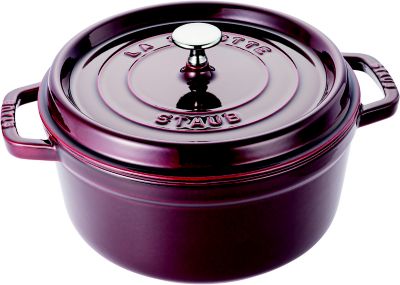 ワインレッド赤ストウブ staub ココット 24cm ワインレッド 赤 両手鍋 ...