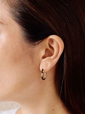 Vertigo 16 Black Earring ※シングル YG14K