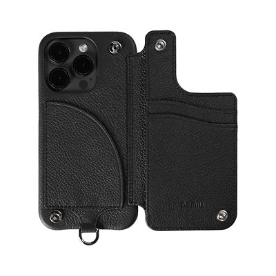 ＰＯＣＨＥ　ＦＬＡＴ（ｉＰｈｏｎｅ１５Ｐｒｏ対応）ブラック