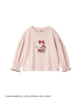 HELLO KITTY ボアモチーフ刺繍トップス 
