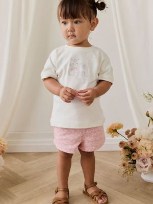 コットンツィルショートパンツ Paula Powder