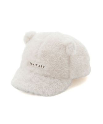 しぃちゃん キャップ アイボリー シルバー金具 シープボアクマ耳キャップ JKGH264957 | JAMIE KAY