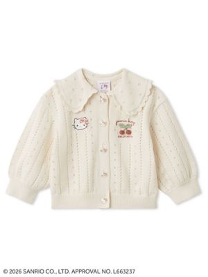 JAMIE KAY (Baby&Kids)/ジェイミーケイ ＨＥＬＬＯ　ＫＩＴＴＹ　透かし柄カーディガン　ＪＫＮＴ２６１９００