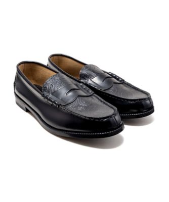 The Kenford Fineshoes (Men)/ケンフォード ファインシューズ ローファー　Ｔｈｅ　Ｋｅｎｆｏｒｄ　Ｆｉｎｅｓｈｏｅｓ　ブラックブラックペイズリー　ラバーソール　Ｋ００４Ａ２３＿＿＿＿ＢＬＢＬ