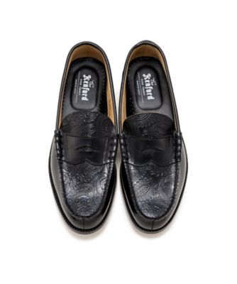 ローファー　Ｔｈｅ　Ｋｅｎｆｏｒｄ　Ｆｉｎｅｓｈｏｅｓ　ブラックブラックペイズリー　ラバーソール　Ｋ００４Ａ２３＿＿＿＿ＢＬＢＬ