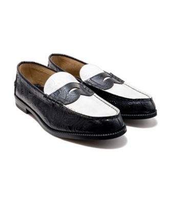 The Kenford Fineshoes (Men)/ケンフォード ファインシューズ ローファー　Ｔｈｅ　Ｋｅｎｆｏｒｄ　Ｆｉｎｅｓｈｏｅｓ　ブラックホワイトペイズリー　ラバーソール　Ｋ００４Ａ２４＿＿＿＿ＢＷＨＴ