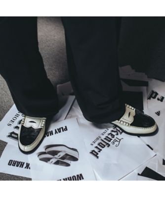ローファー　Ｔｈｅ　Ｋｅｎｆｏｒｄ　Ｆｉｎｅｓｈｏｅｓ　ホワイトブラックペイズリー　ラバーソール　Ｋ００４ＺＯＤＩ＿＿＿ＷＴＢＬ