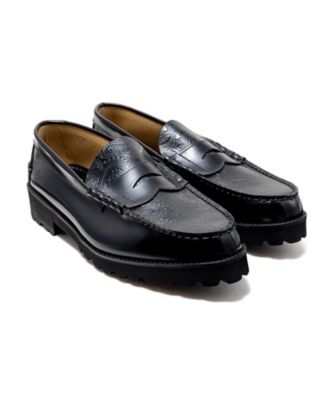 The Kenford Fineshoes (Men)/ケンフォード ファインシューズ ローファー　Ｔｈｅ　Ｋｅｎｆｏｒｄ　Ｆｉｎｅｓｈｏｅｓ　ブラックブラックペイズリー　タンクソール　Ｋ００５Ｃ２４＿＿＿＿ＢＬＢＬ