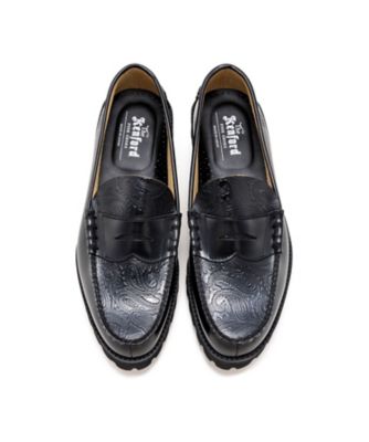 ローファー　Ｔｈｅ　Ｋｅｎｆｏｒｄ　Ｆｉｎｅｓｈｏｅｓ　ブラックブラックペイズリー　タンクソール　Ｋ００５Ｃ２４＿＿＿＿ＢＬＢＬ