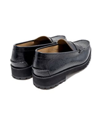 ローファー　Ｔｈｅ　Ｋｅｎｆｏｒｄ　Ｆｉｎｅｓｈｏｅｓ　ブラックペイズリー　タンクソール　Ｋ００５Ｃ２４＿＿＿＿ＢＬＫＫ
