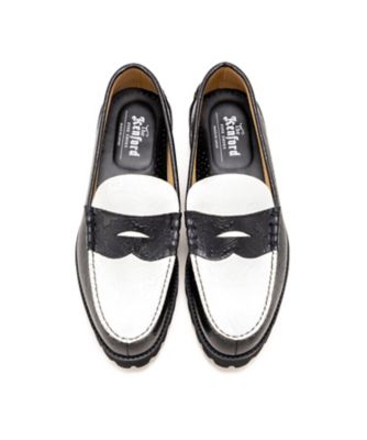 ローファー　Ｔｈｅ　Ｋｅｎｆｏｒｄ　Ｆｉｎｅｓｈｏｅｓ　ブラックホワイトペイズリー　タンクソール　Ｋ００５Ｃ２４＿＿＿＿ＢＬＷＴ