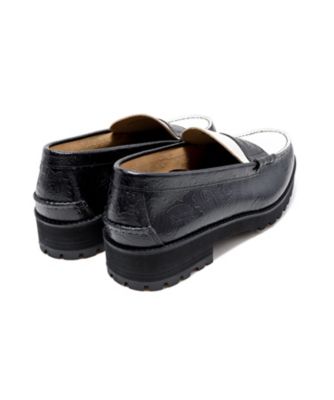 ローファー　Ｔｈｅ　Ｋｅｎｆｏｒｄ　Ｆｉｎｅｓｈｏｅｓ　ブラックホワイトペイズリー　タンクソール　Ｋ００５Ｃ２４＿＿＿＿ＢＬＷＴ