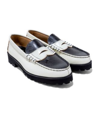The Kenford Fineshoes (Men)/ケンフォード ファインシューズ ローファー　Ｔｈｅ　Ｋｅｎｆｏｒｄ　Ｆｉｎｅｓｈｏｅｓ　ホワイトブラックペイズリー　タンクソール　Ｋ００５ＺＯＤＩ＿＿＿ＷＴＢＬ